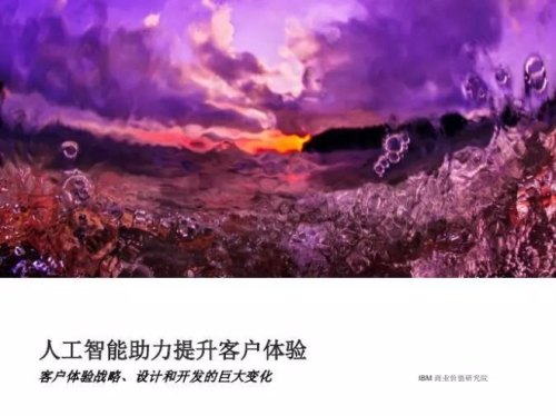 IBM报告：人工智能助力提升客户体验